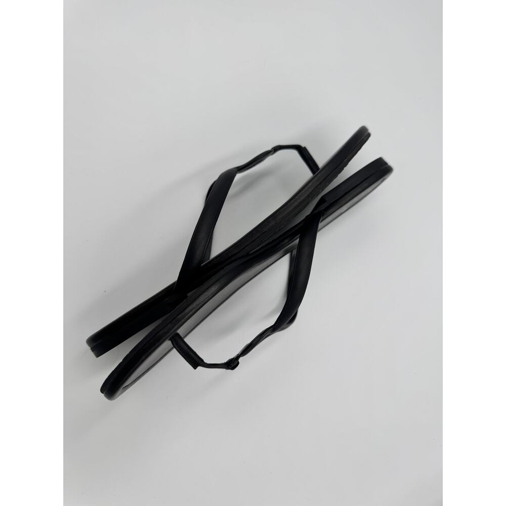 Kate Spade Pamela Black Napa Leather Heart Thong Sandal Flat Slide 9 39.5 Resort - Picture 11 of 13